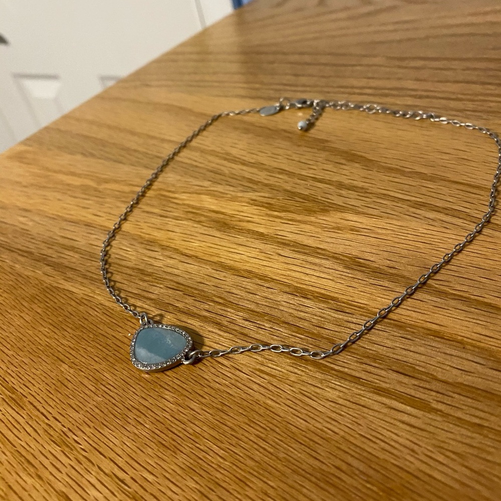 American Eagle Blue Stone Necklace
